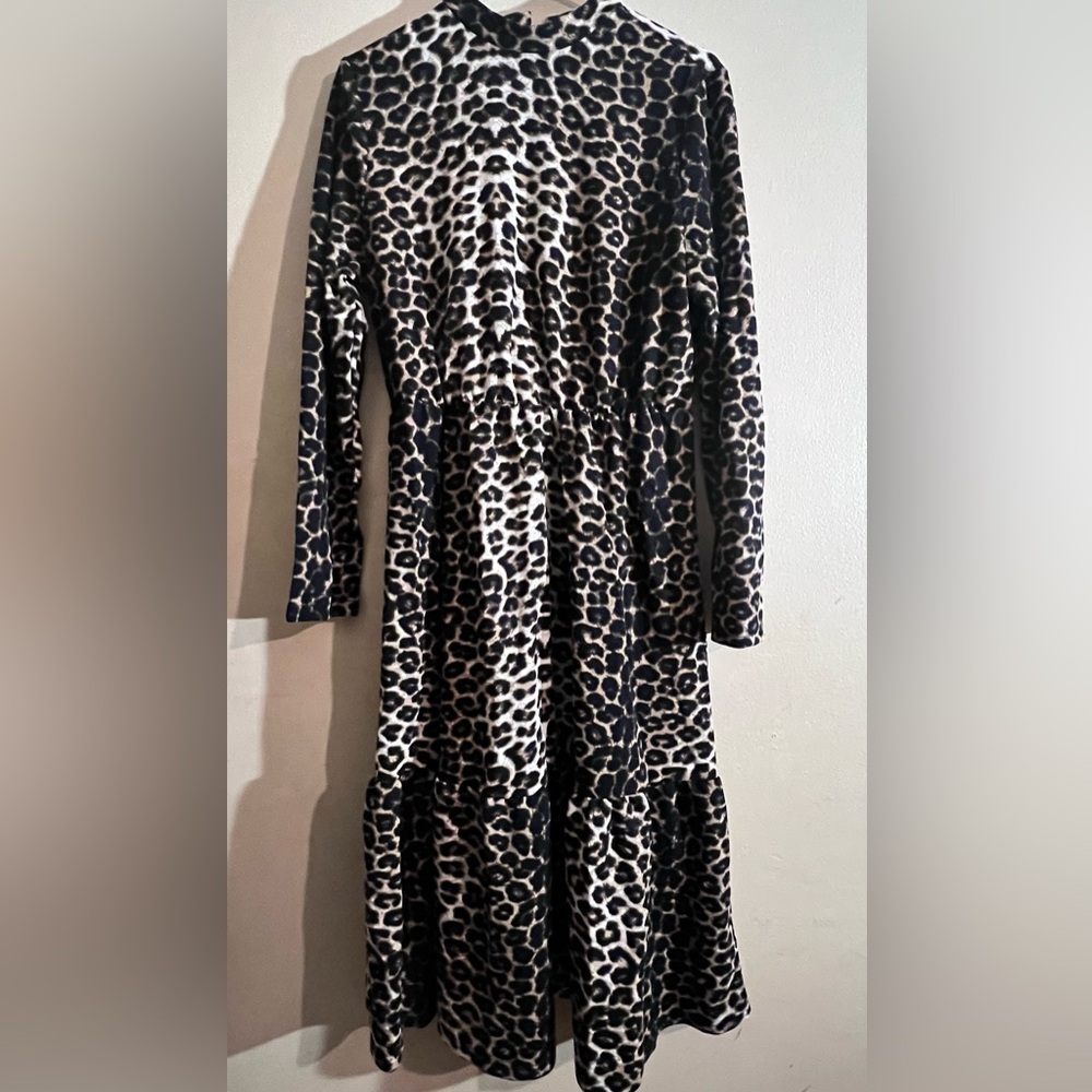 SHEIN Leopard Print Long Sleeve Dress